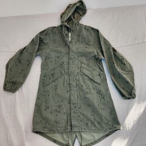 VTG Military Night Camouflage Desert Fishtail Parka Small & Trousers Medium Long
